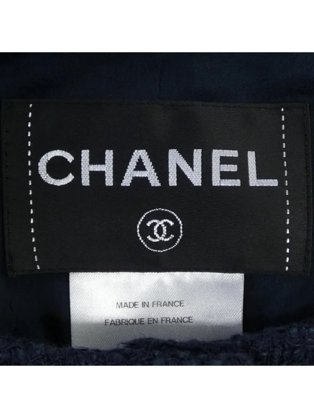 Chanel Collarless Jacket Navy